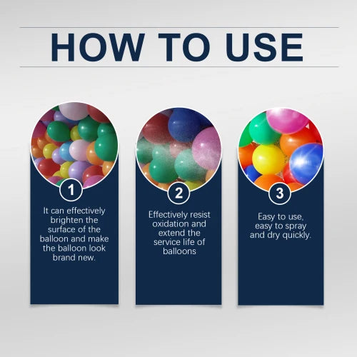 Dowmoo Latex Balloon Shine  Long-Lasting Non-Oxidizing Enhanced Gloss Textured Atmosphere Spray