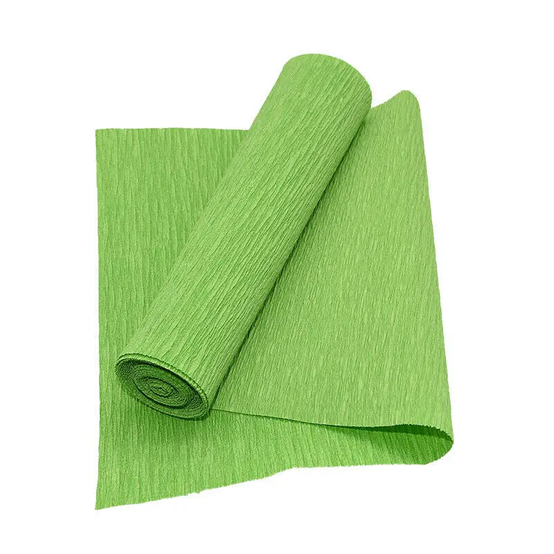 9.8"x8ft(25cm*250cm) Crinkled Crepe Paper Gifts Flower Wrapping Wedding Festive Party Decoration DIY Fold Scrapbooking Crafts