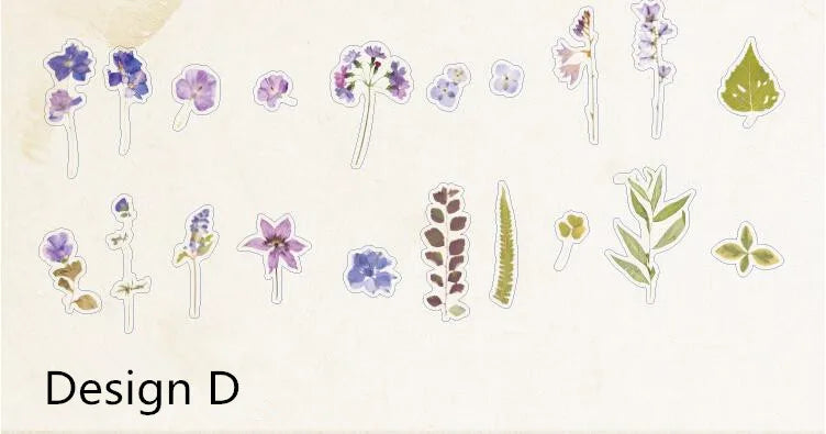 40 Pcs/pack Pretty Flower Series PET Stickers Waterproof Scrapbook Netbook Sticker Student Favor Factory Directly