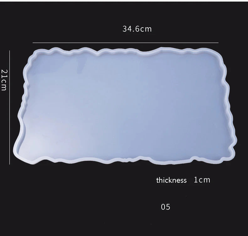 Super Big rectangle Square Coaster Silicone Mold Large Fluid Arts Coaster Making Epoxy Resin mold Crafts Make Your Own Coaster