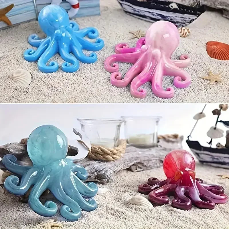 1 DIY Marine Octopus Epoxy Resin Mold, Animal Silicone Resin Mold, Suitable for DIY Craftsmanship, Resin Casting, Gypsum