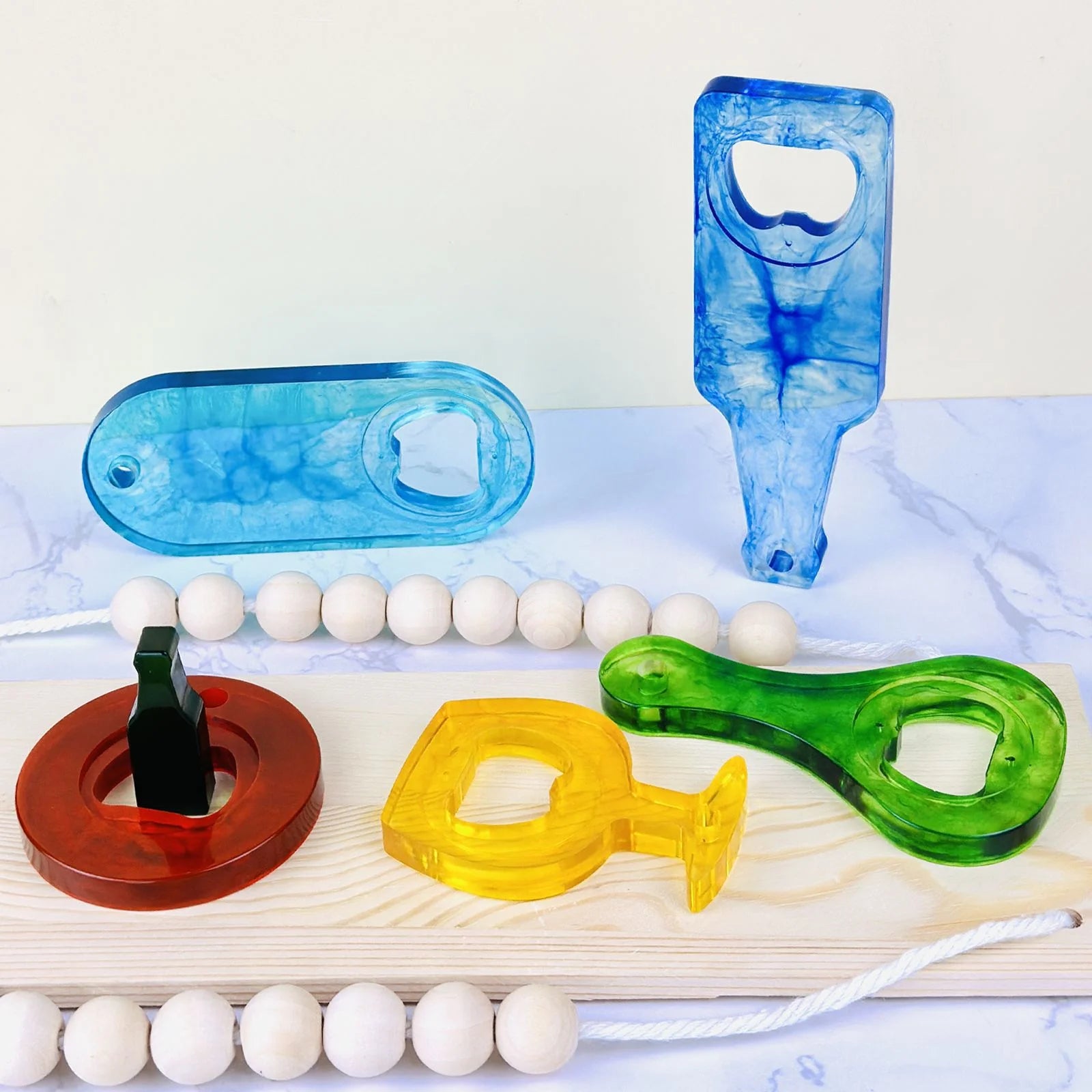 Bottle Opener Resin Mold Kit, Beer and Wine Bottle Opener Epoxy Resin Silicone Mold DIY Creative Tool
