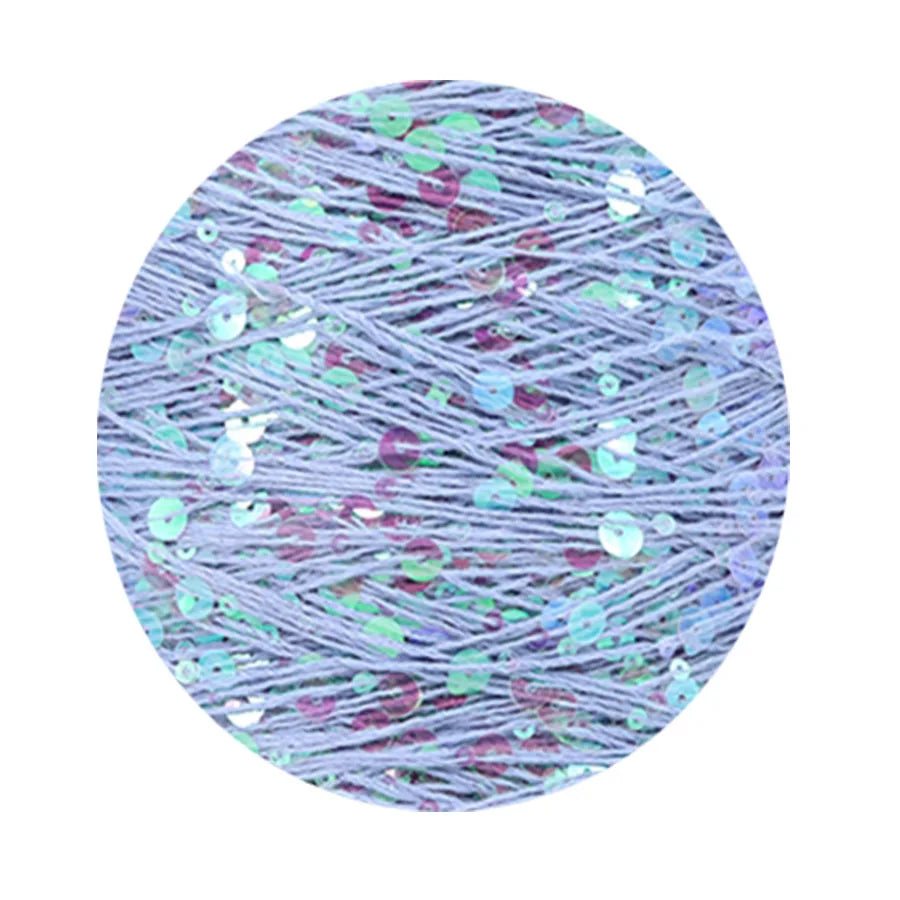 COOMAMUU 50/Ball пряжа 140M Hand Knitting Cotton Yarn 3mm+6mm Sequins Yarn DIY for Woman Woollen Sweater Hat Scarf Supplier