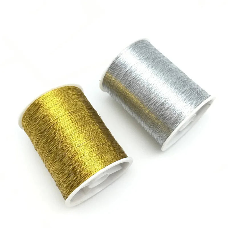 109 Yards Gold Cord Nylon Thread Cross Stitch Strong Threads For DIY Embroidery Handmade Braided Sewing Supplies