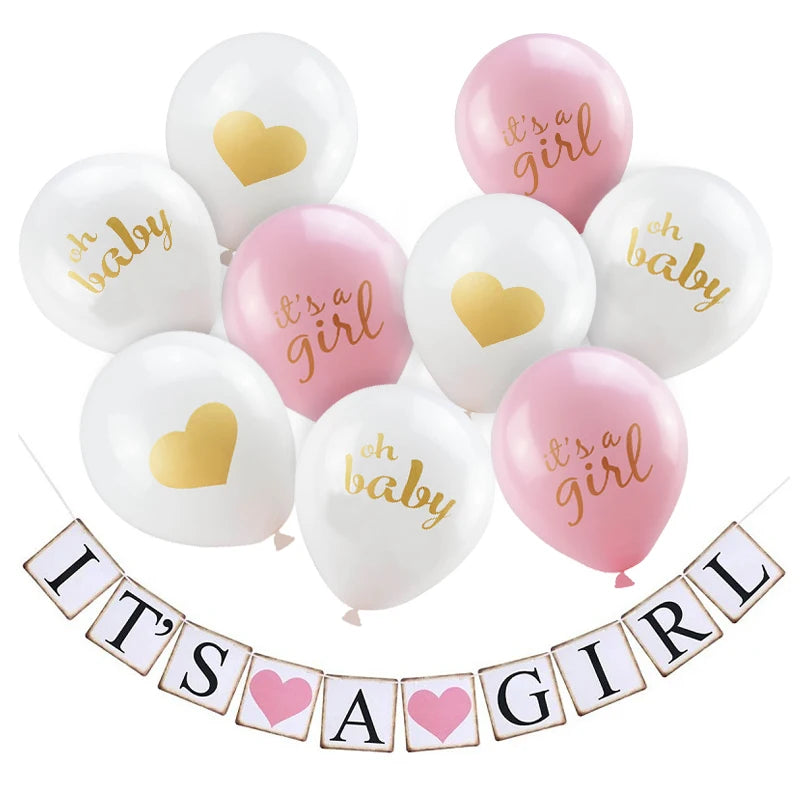 Baby Shower Boy Girl Decorations Set It's a Boy It's a Girl oh baby Balloons Gender Reveal Kids Birthday Party Baby Shower Gifts