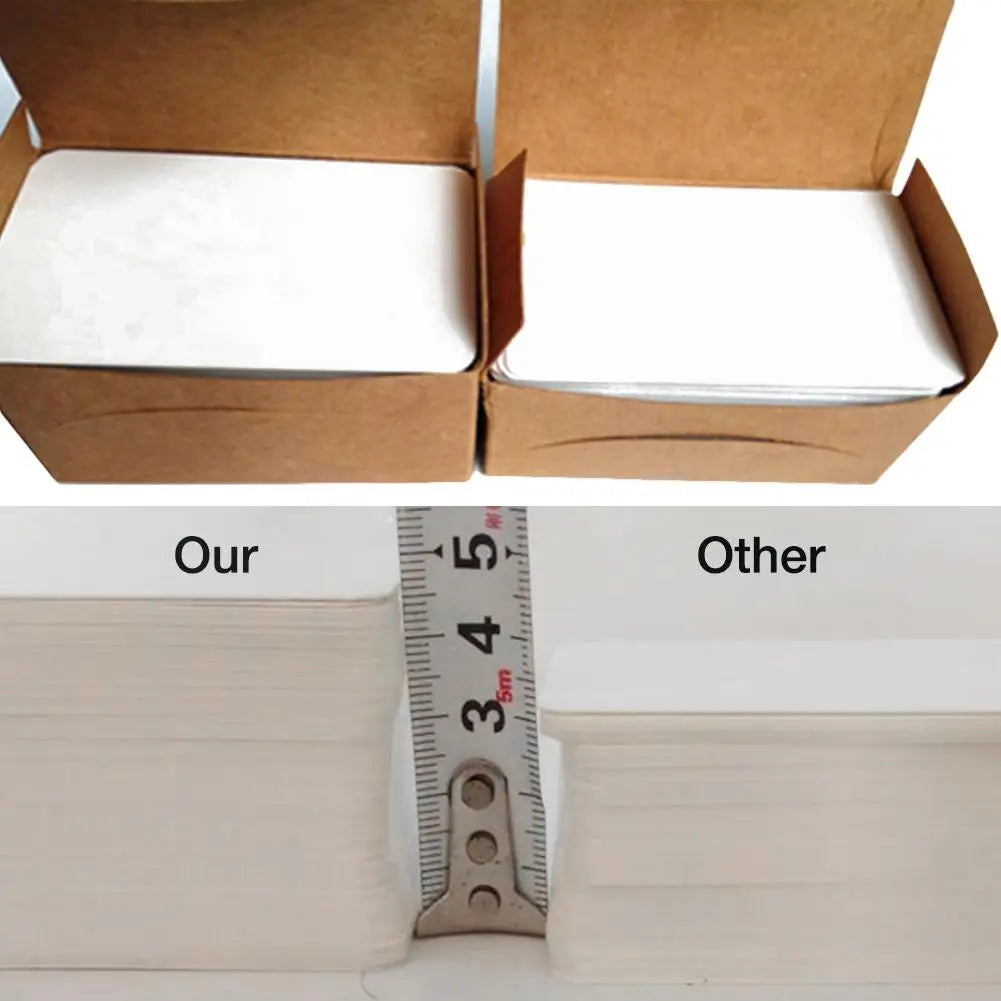 100Pcs Playing Card Blank Hard Paper Card Paper DIY Board Game Postcard Handmade Wallpaper Postcards Message White Card