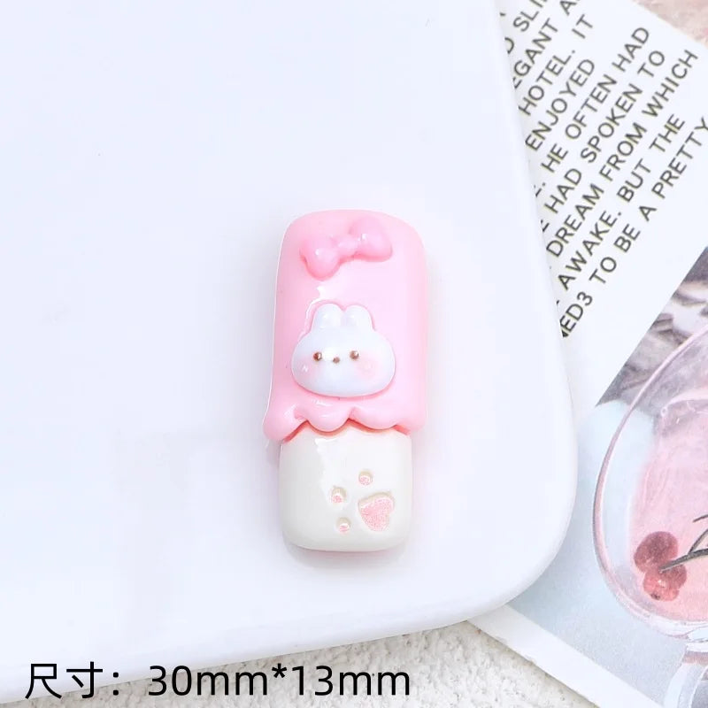 100Pcs Simulation Cartoon Chocolate Bar Resin Cabochon Scrapbook for Phone Decoration DIY Jewelry Making Dollhouse Accessories