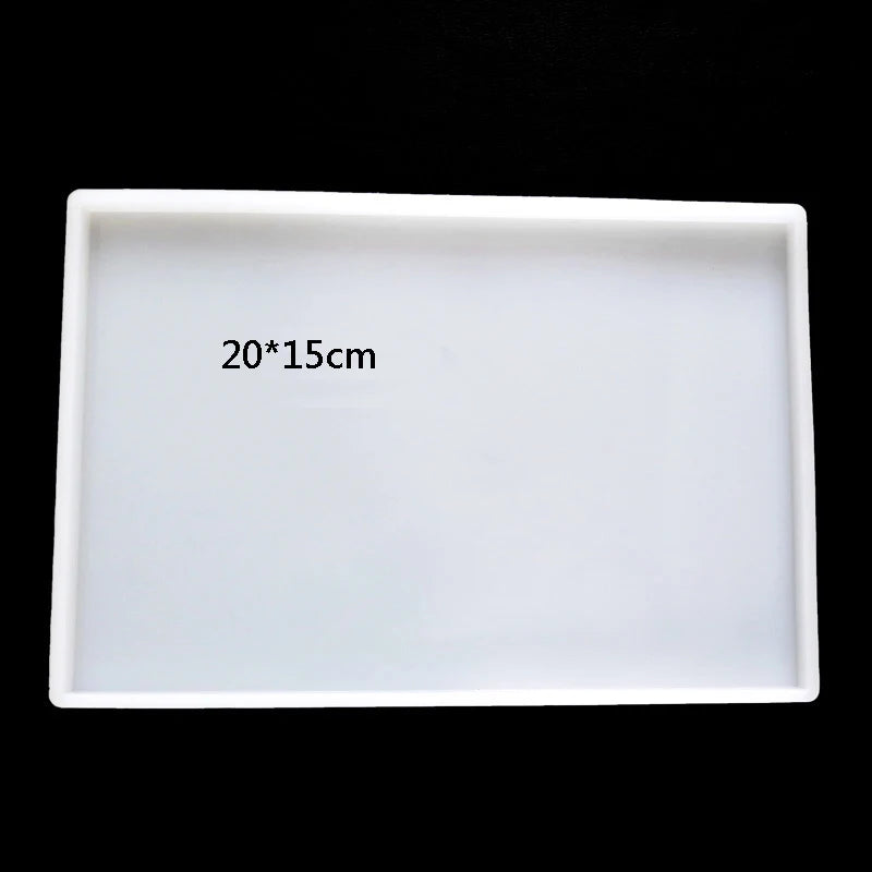Super Big rectangle Square Coaster Silicone Mold Large Fluid Arts Coaster Making Epoxy Resin mold Crafts Make Your Own Coaster