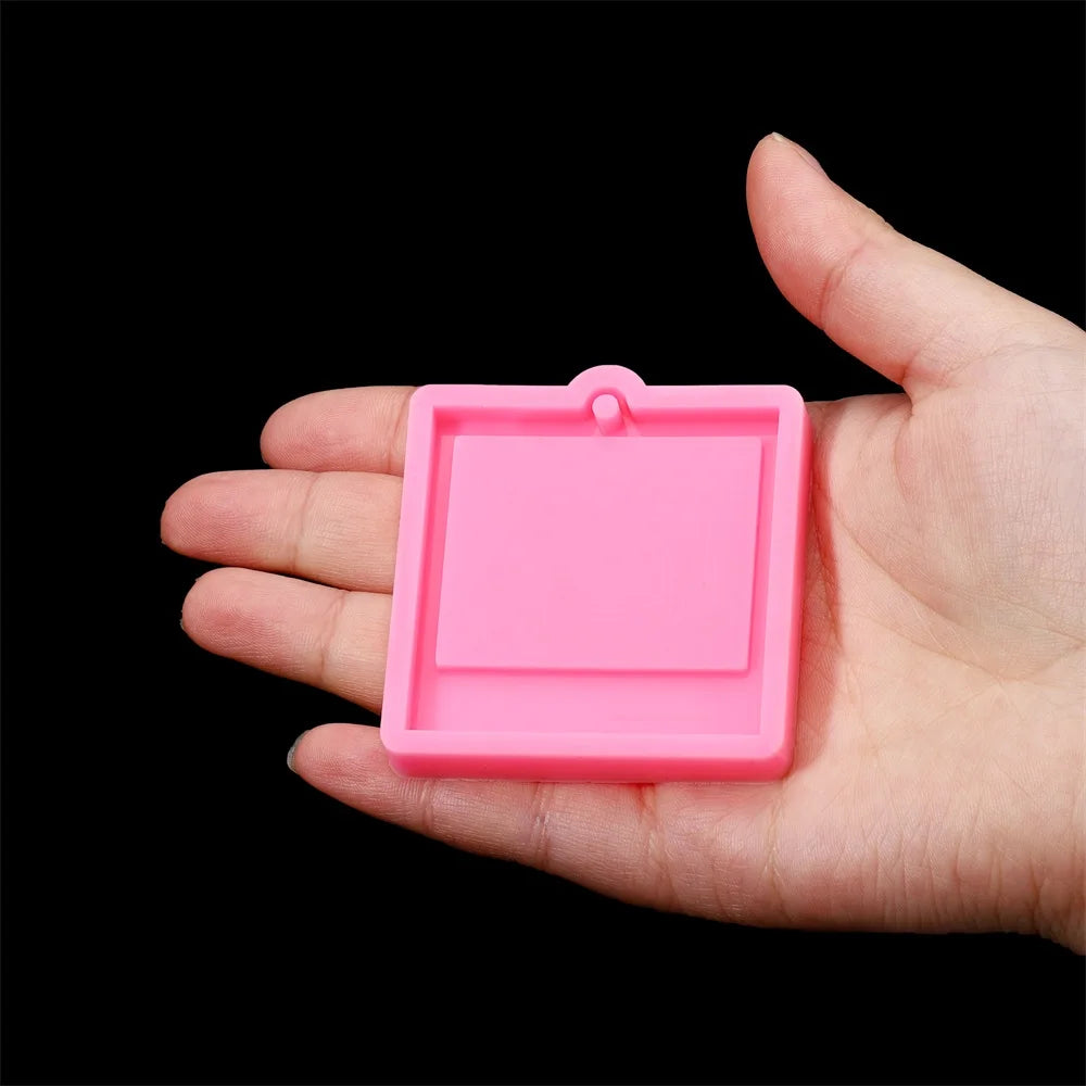Photo Frame Epoxy Resin Mold Keychains Charms Pendant Silicone Mould For DIY Epoxy Resin Molds Crafts Jewelry Making Accessories