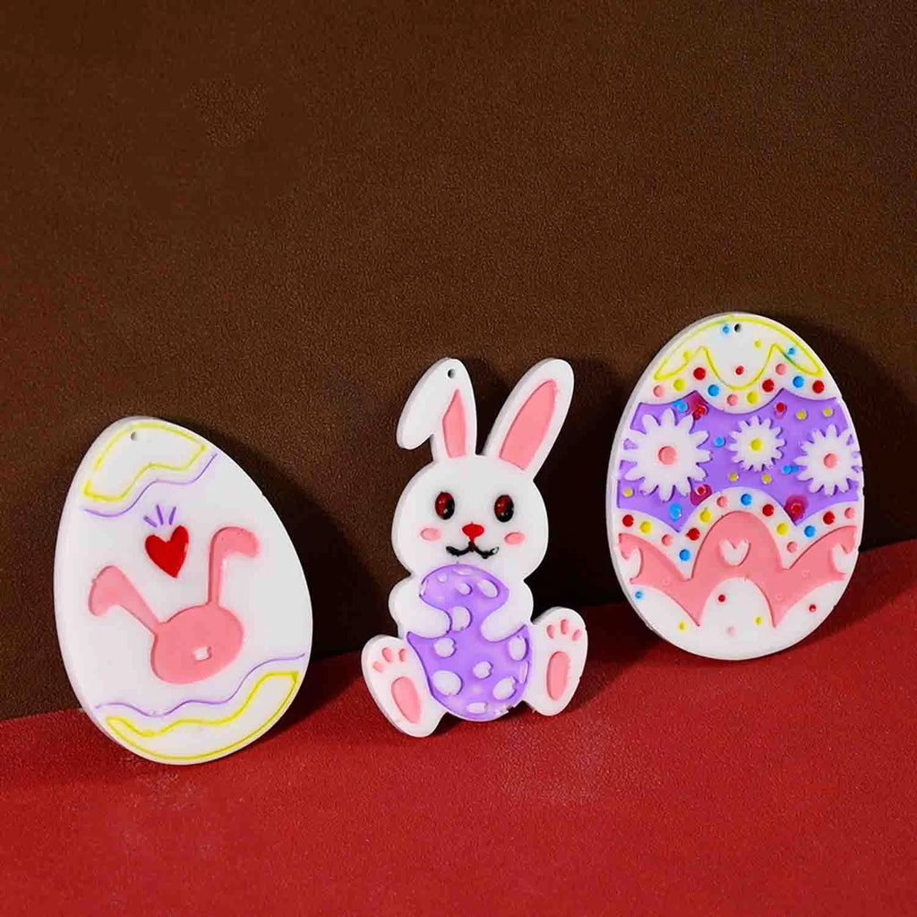 Easter Egg Rabbit Full-page Hanging Silicone Mold Pendant Decoration, DIY Handicraft Enthusiast's Handicraft