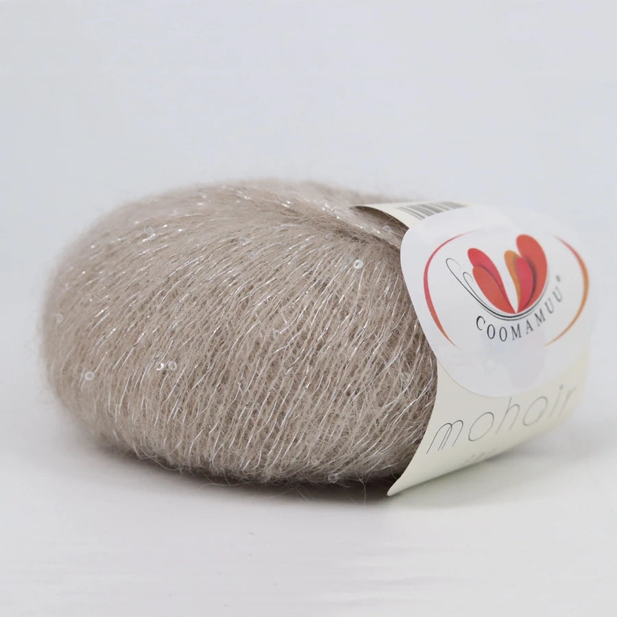 25G Sequins Mohair Yarn Soft Gold Silver Thread Sparkly Thin Wool Yarn for Hand Knitting Silk Thread Fashion Spandex Yarns