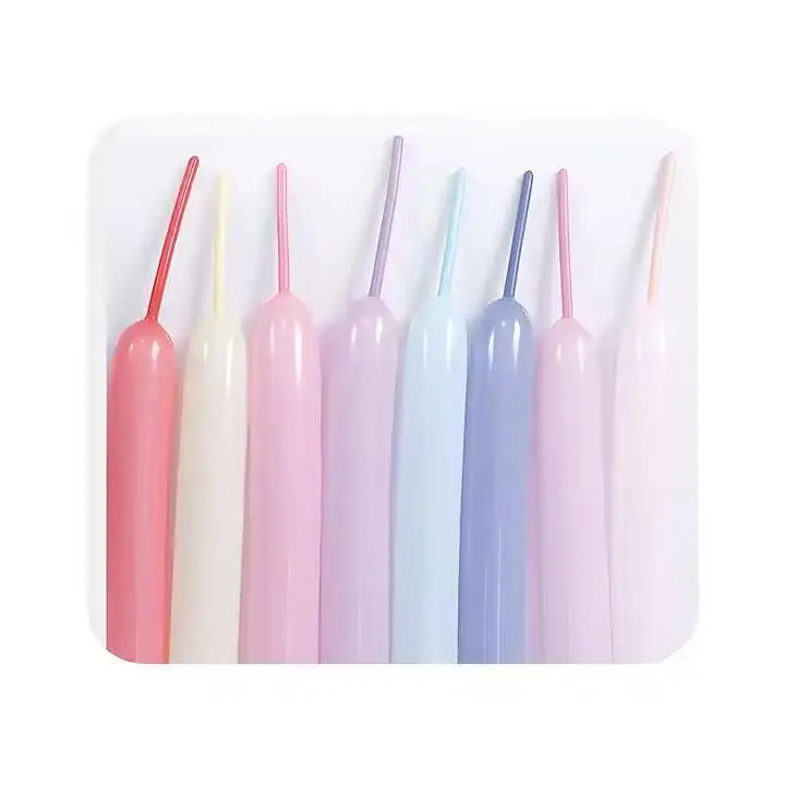 1.8G Macaron/Matte Strip Latex Balloon 15PC Blend Balloons & Accessories