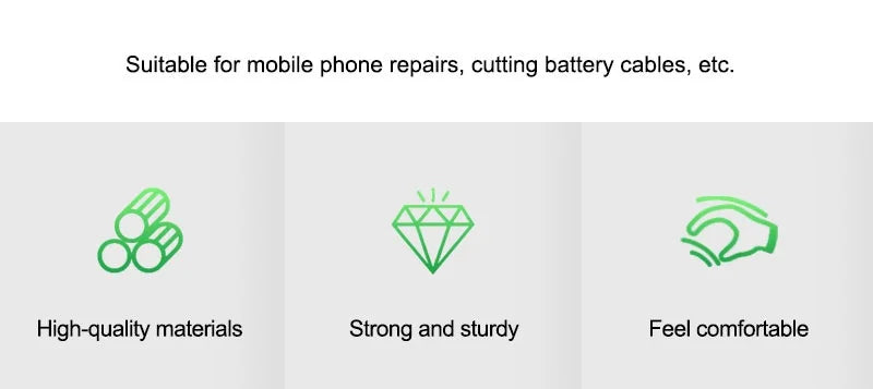 RELIFE RL-102 Insulated Ceramic Scissors High Hardness U-shaped Scissors for Mobile Phone Repair Tools Cutting Battery Cables