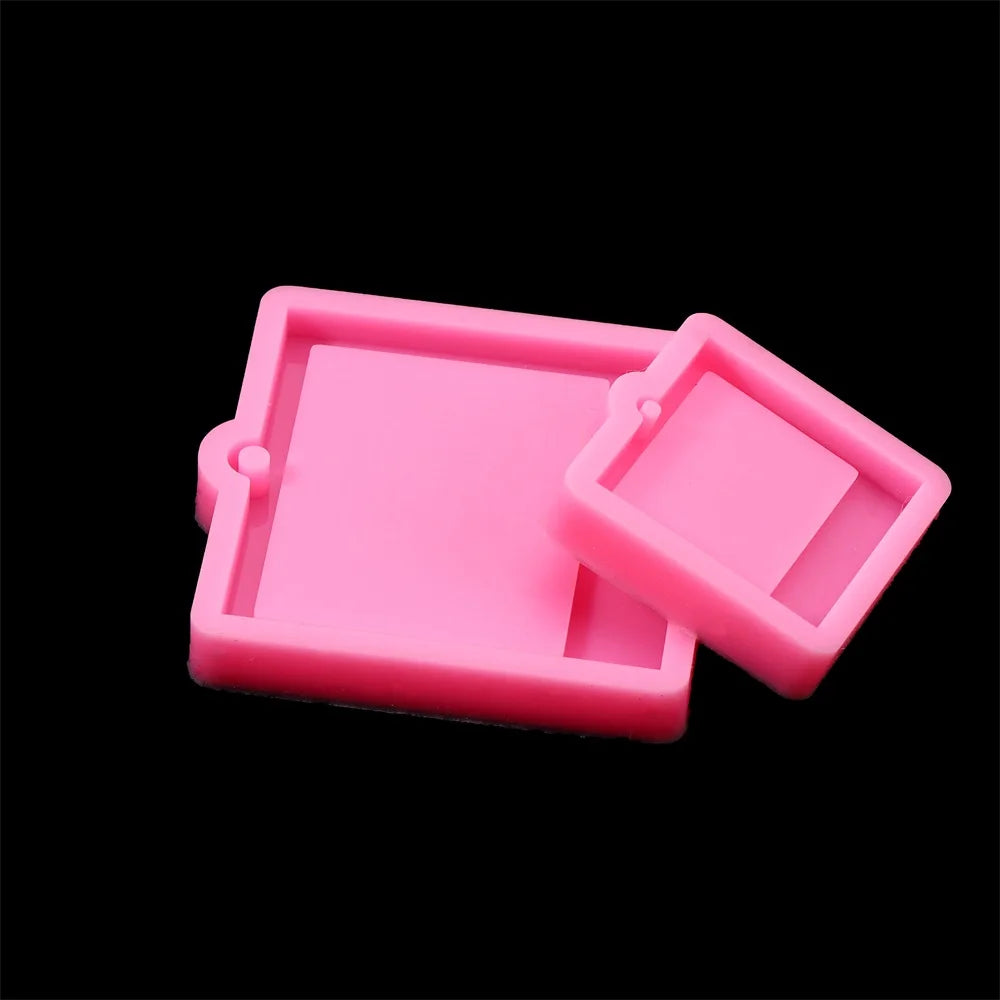 Photo Frame Epoxy Resin Mold Keychains Charms Pendant Silicone Mould For DIY Epoxy Resin Molds Crafts Jewelry Making Accessories