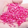 Hot Sale 1000pcs 12mm AB Colors Glue on Resin Half Round Flatback Beads for Clothes Dresses DIY Crafts Scrapbook Decoration