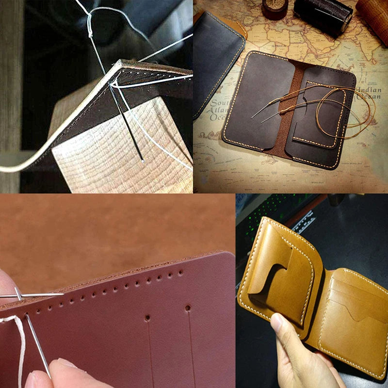 MIUSIE 21pcs/Set Leather Crafts Big Eye Needles Fabric Cross Stitch Knitting Needles Manual For Embroidery Sewing Needles