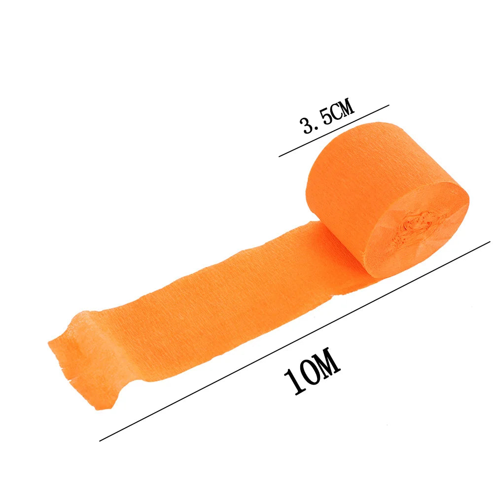 1 Roll 3.5cm*10m Decorative Origami Crinkled Crepe Paper Craft DIY Flower Make Wrapping Fold Scrapbooking Party Backdrop Decor