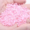 Hot Sale 1000pcs 12mm AB Colors Glue on Resin Half Round Flatback Beads for Clothes Dresses DIY Crafts Scrapbook Decoration