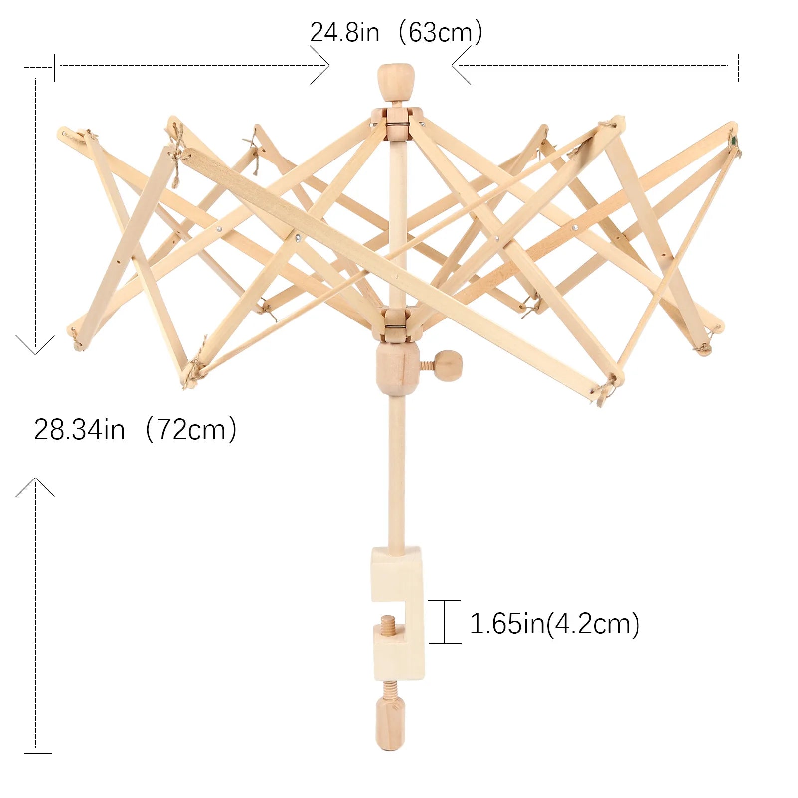 1 PCs Wooden Swift Yarn Winder String Wool Winder Holder Umbrella Hand-Operated Knitting Needle Yarn Craft Skein Winder Tools