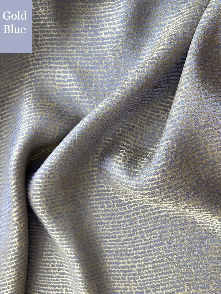 45'' Wide By Meter Heavy Silk Crepe Fabric Geometric Silk Viscose Material Wedding Evening Gown