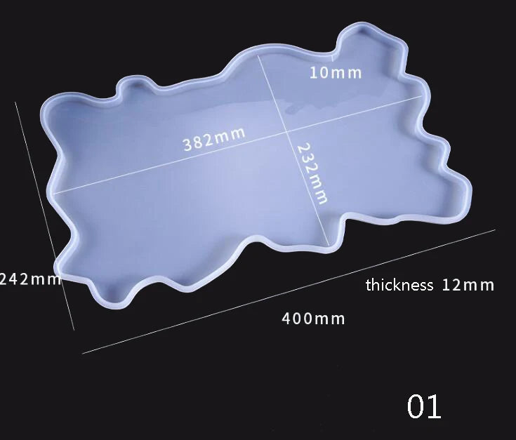 Super Big rectangle Square Coaster Silicone Mold Large Fluid Arts Coaster Making Epoxy Resin mold Crafts Make Your Own Coaster