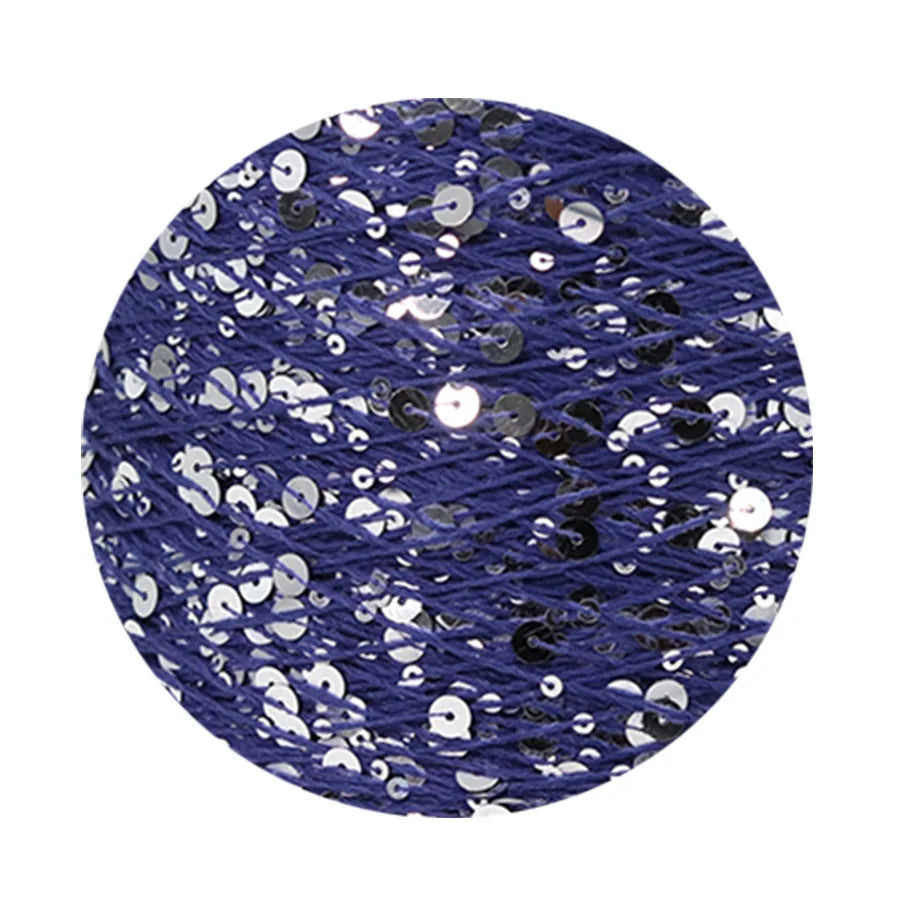 COOMAMUU 50/Ball пряжа 140M Hand Knitting Cotton Yarn 3mm+6mm Sequins Yarn DIY for Woman Woollen Sweater Hat Scarf Supplier