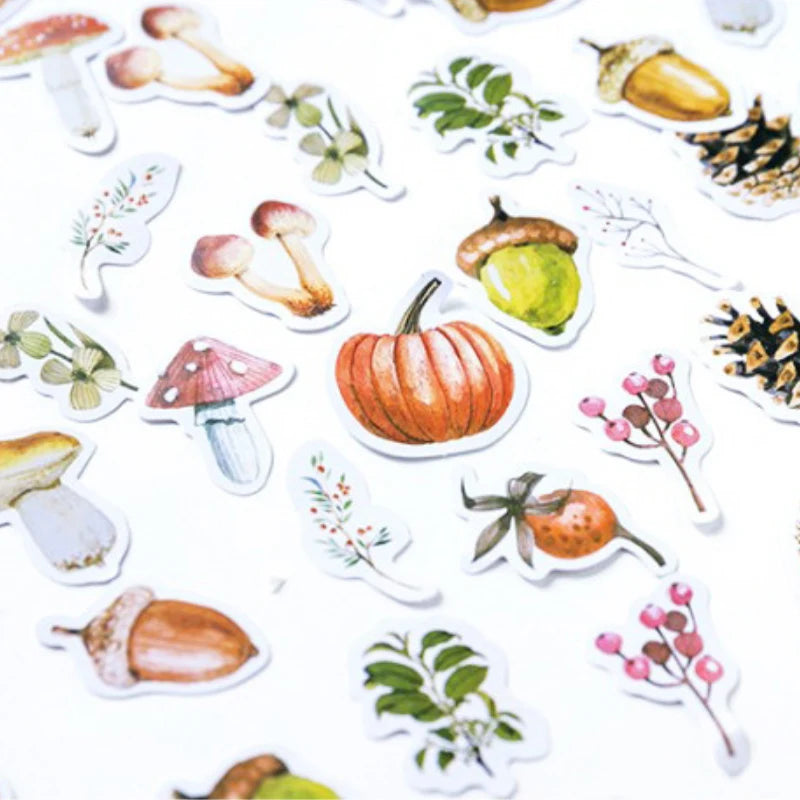 46pcs/box Cute the Story in the Forest Paper Label Stickers Decoration DIY Scrapbook Notebook Album Vintage Sticker Stationery