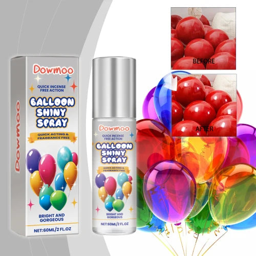 Dowmoo Latex Balloon Shine  Long-Lasting Non-Oxidizing Enhanced Gloss Textured Atmosphere Spray
