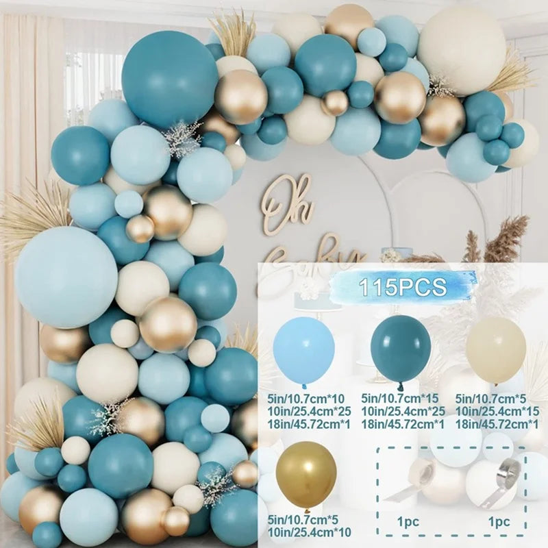 115PC LATEX BALLOON  ARCH KIT FOR WEDDING, BIRTHDAY,GRADUATION  DECORATION