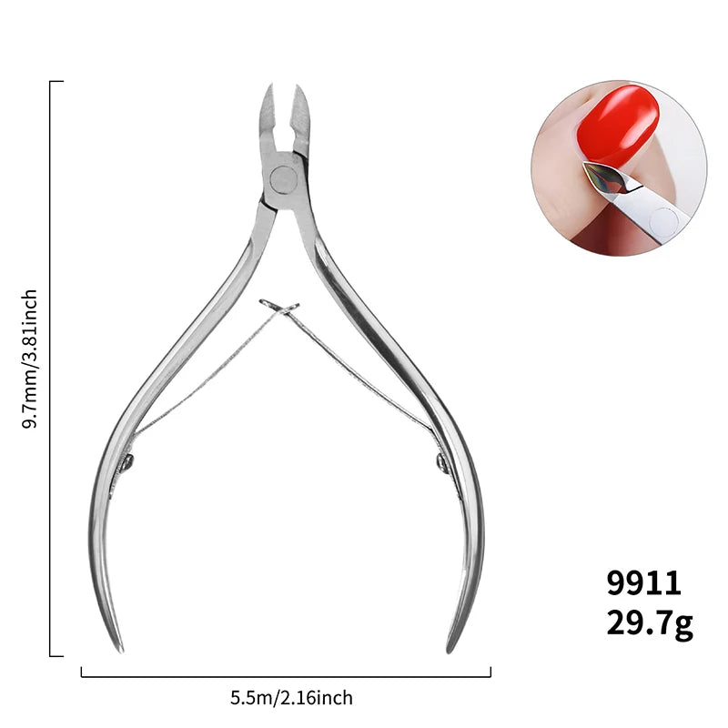Professional Stainless Steel Straight Beauty Nail Cuticle Trimmer Nippers Cutter Clippers Remover Durable Durable Scissors