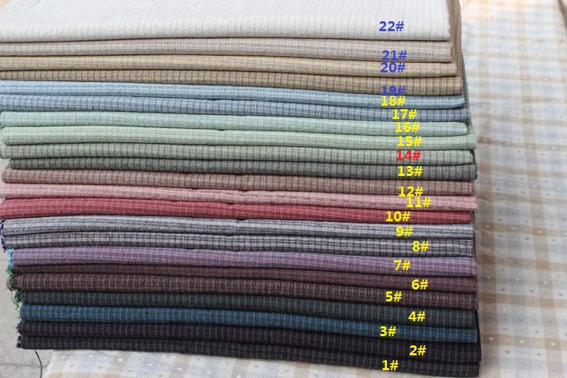 Cotton Japanese Yarn Dyed Flower Cotton Grey Beige Sewing Patchwork Fabric for Quilting Bag Purse Needlework Accessories Cloth