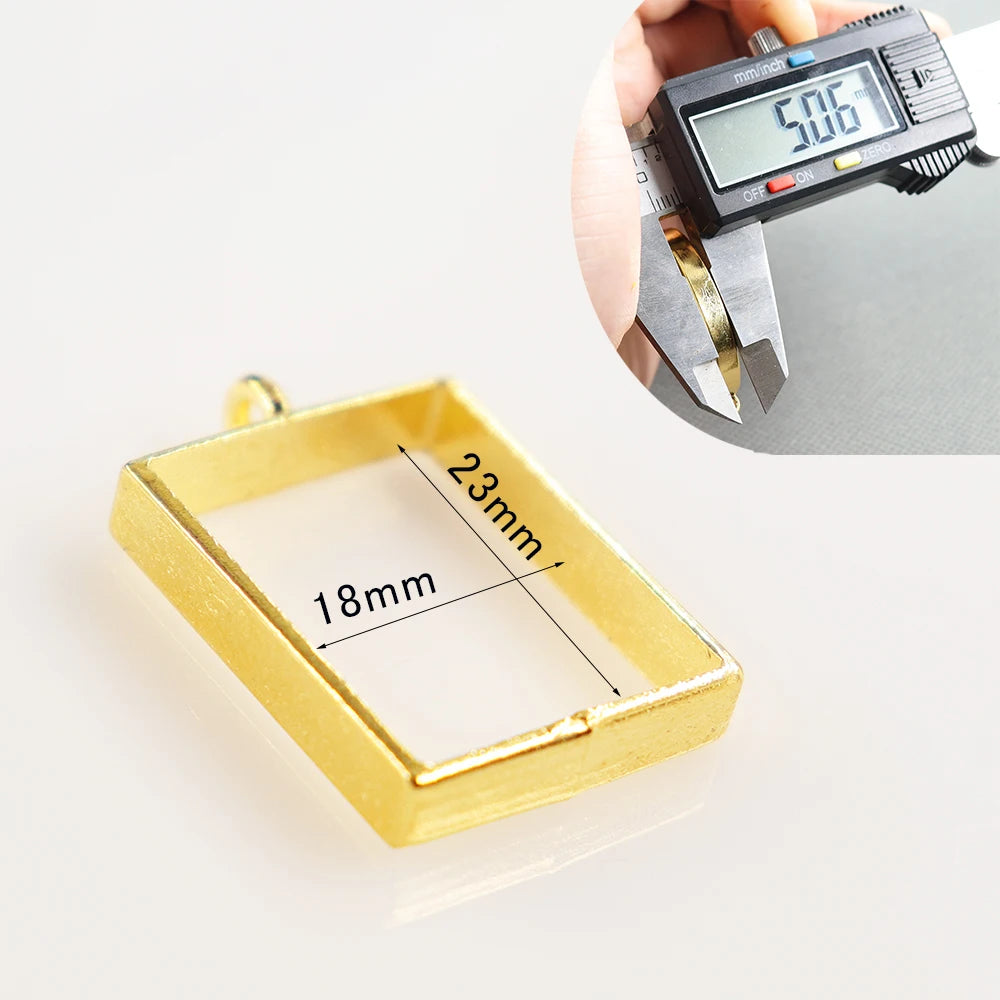 10pcs/lot  Vintage UV Epoxy Resin Metal Frame Pendant Frame Pendant DIY Making Resin Pendant Jewelry Accessories Finding