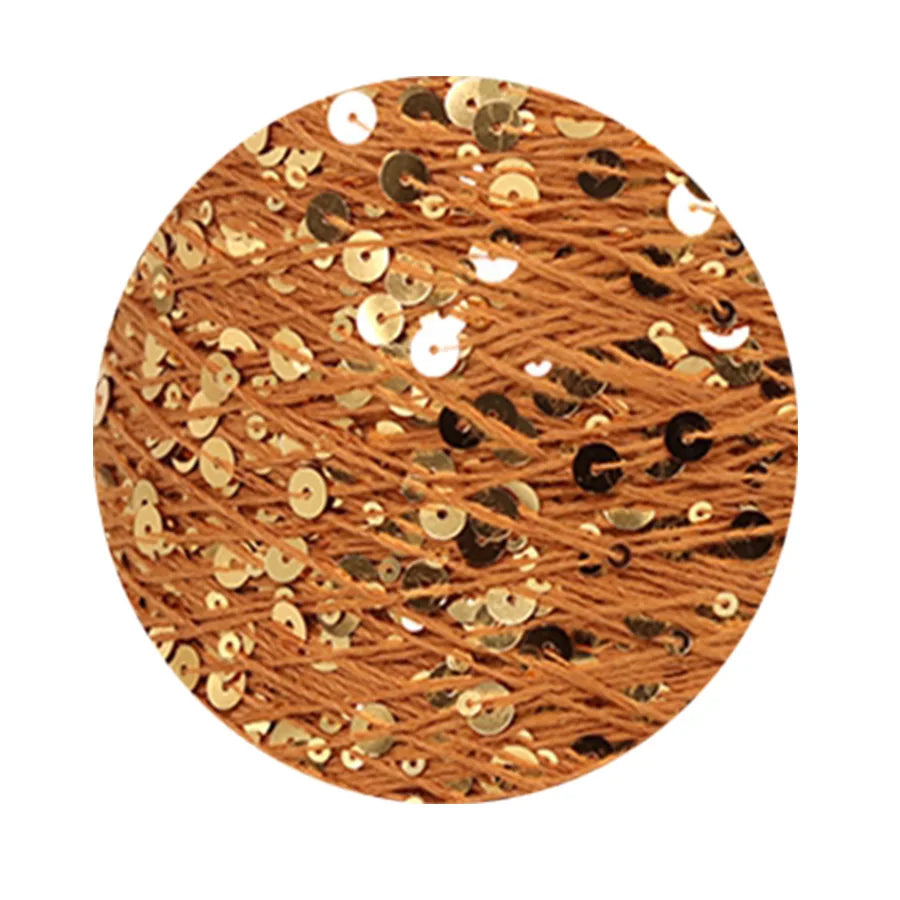 COOMAMUU 50/Ball пряжа 140M Hand Knitting Cotton Yarn 3mm+6mm Sequins Yarn DIY for Woman Woollen Sweater Hat Scarf Supplier