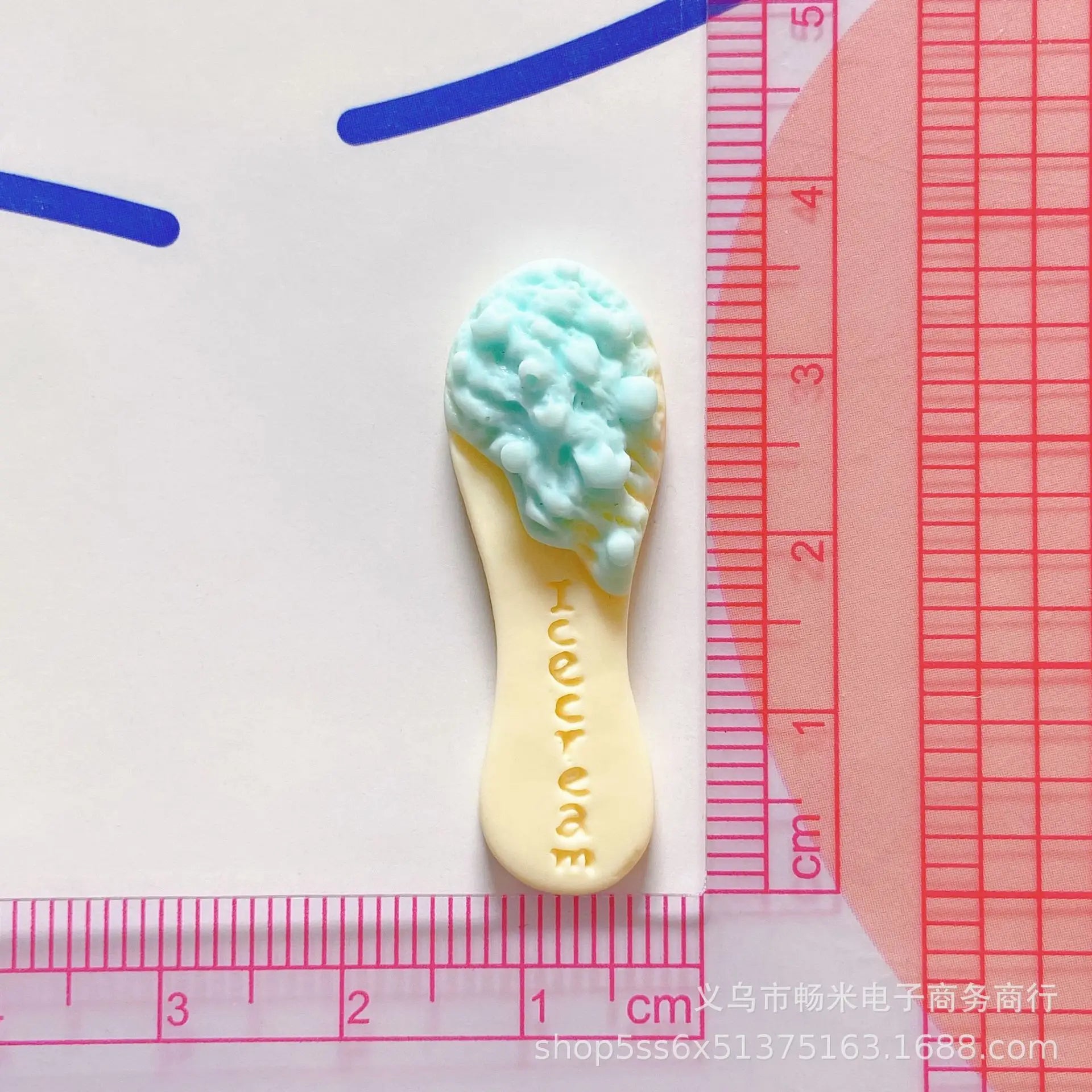 100pcs Macaron Simulation Ice Cream Spoon Flat Back Resin Cabochon Mini Food Scrapbook Craft DIY Miniature Dollhouse Accessories