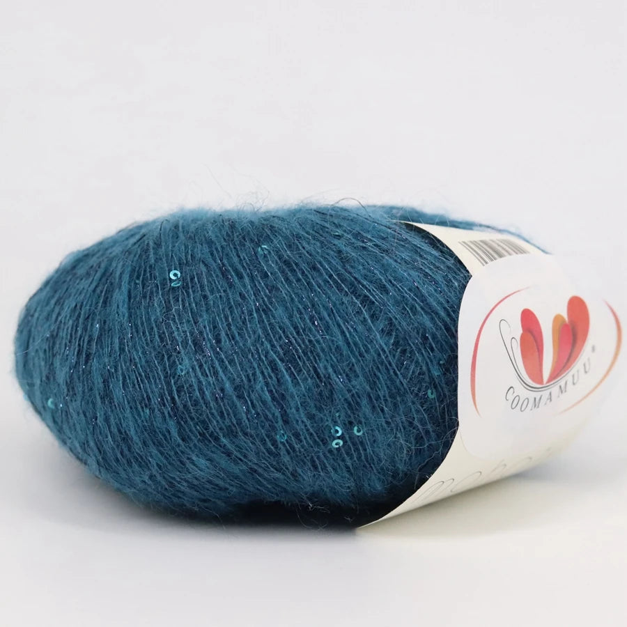 25G Sequins Mohair Yarn Soft Gold Silver Thread Sparkly Thin Wool Yarn for Hand Knitting Silk Thread Fashion Spandex Yarns