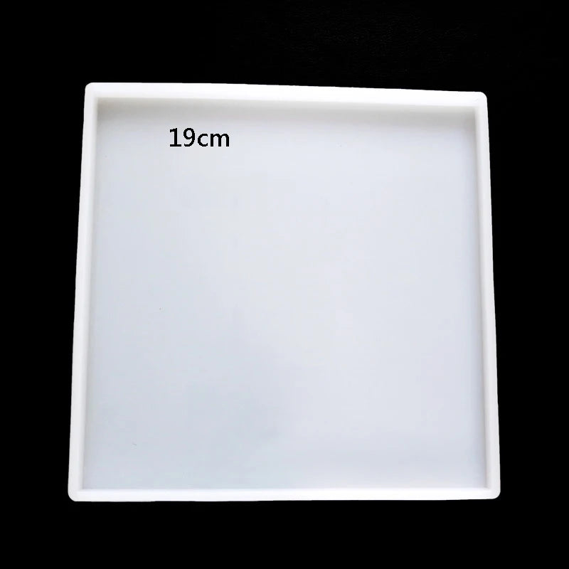 Super Big rectangle Square Coaster Silicone Mold Large Fluid Arts Coaster Making Epoxy Resin mold Crafts Make Your Own Coaster
