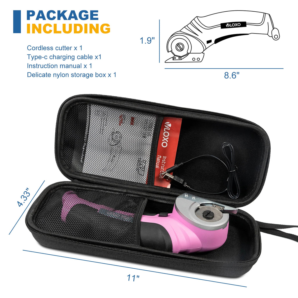 VLOXO High-Efficiency Electric Fabric Scissors for Textile Cutting in Garment Manufacturing