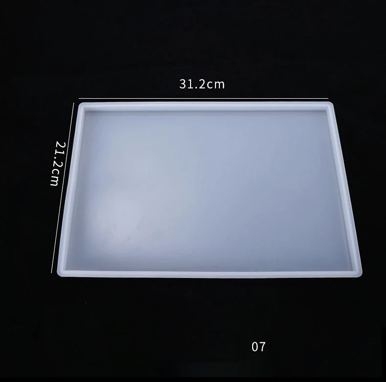 Super Big rectangle Square Coaster Silicone Mold Large Fluid Arts Coaster Making Epoxy Resin mold Crafts Make Your Own Coaster