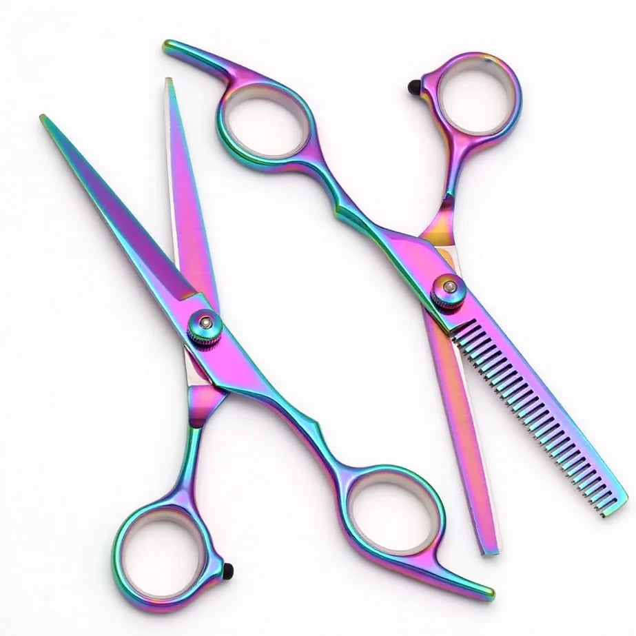 6 Inch Professional Hair Scissors Stainless Steel Sharp Blades Ergonomic Handle for Salon Barber Home Haircut Stylist Tool 1001