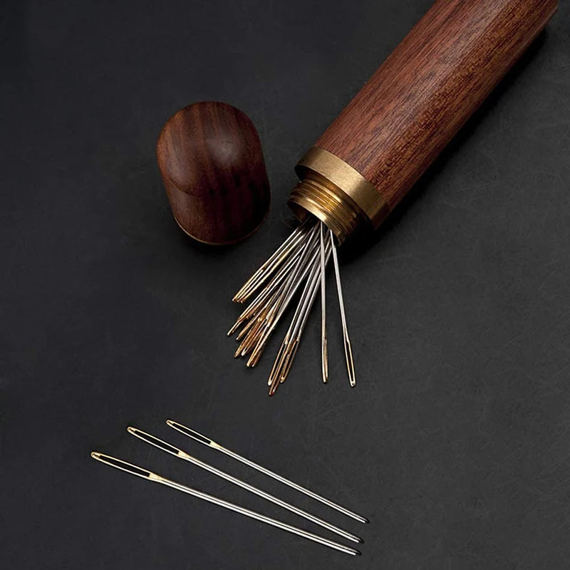 MIUSIE 21pcs/Set Leather Crafts Big Eye Needles Fabric Cross Stitch Knitting Needles Manual For Embroidery Sewing Needles