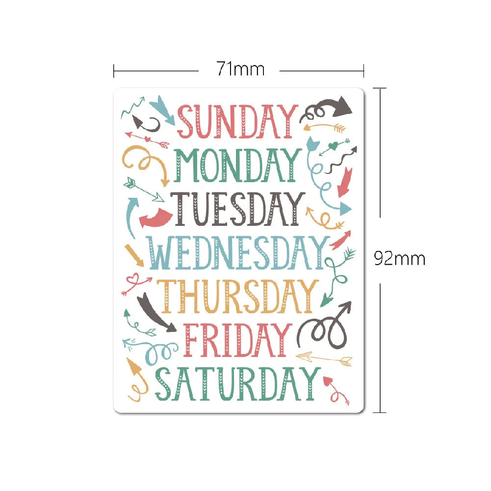 Weekly Planner Stickers Kiss Cut Stickers in Sheet for Decorative Scrapbook Daily Planner Kit Sticker Sheet