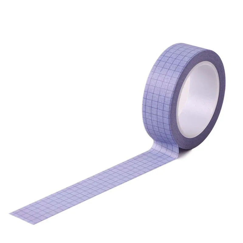 Wholesale Grid Deco Masking Washi Tape Japanese Paper Tape Pressure Sensitive Adhesive Journal Scrapbook Daily Printing Option