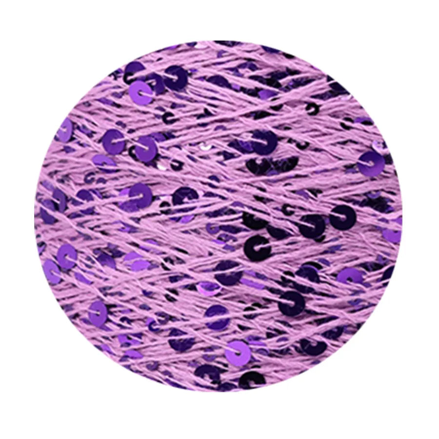 COOMAMUU 50/Ball пряжа 140M Hand Knitting Cotton Yarn 3mm+6mm Sequins Yarn DIY for Woman Woollen Sweater Hat Scarf Supplier