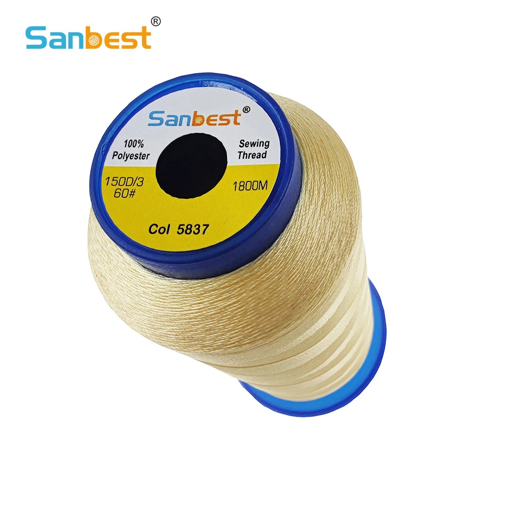 Sanbest High Tenacity Polyester Sewing Thread 150D/3 210D/3 420D/3 High Durable for Jeans Canvas Leather Sofa Footwear TH00056