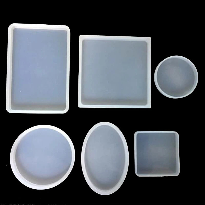 Super Big rectangle Square Coaster Silicone Mold Large Fluid Arts Coaster Making Epoxy Resin mold Crafts Make Your Own Coaster