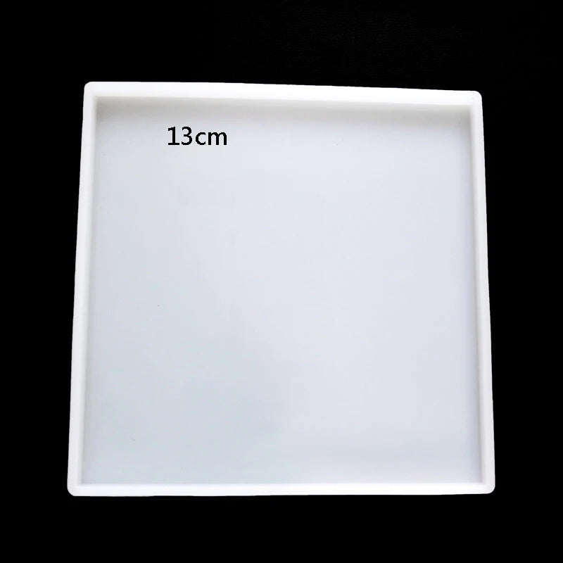 Super Big rectangle Square Coaster Silicone Mold Large Fluid Arts Coaster Making Epoxy Resin mold Crafts Make Your Own Coaster