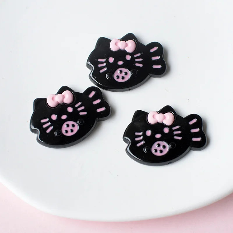 100pcs Flatback Resin Colorful Cat Fish Cabochon Crafts Fit Phone Deco Parts DIY Jewelry Accessories Scrapbook Embellishment