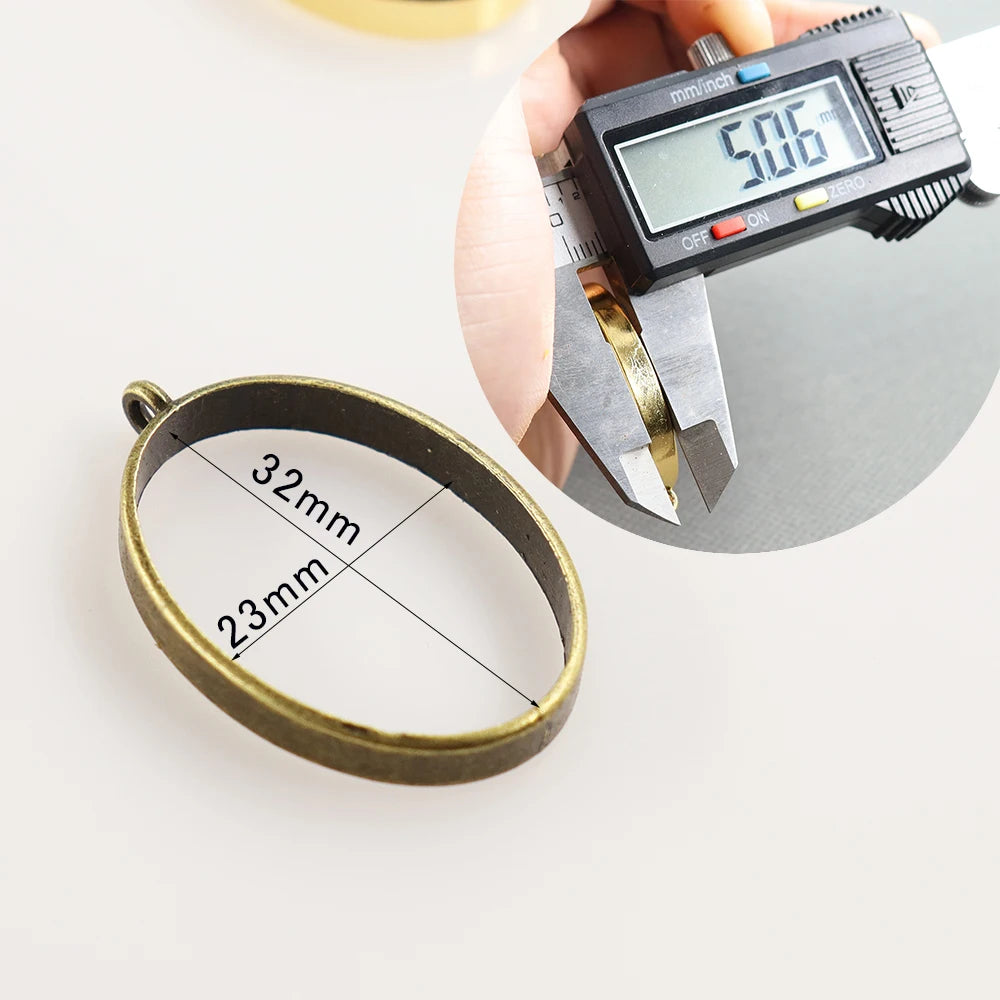 10pcs/lot  Vintage UV Epoxy Resin Metal Frame Pendant Frame Pendant DIY Making Resin Pendant Jewelry Accessories Finding