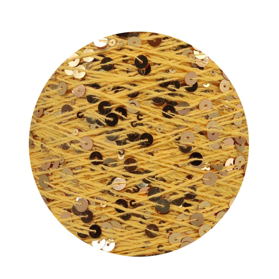 COOMAMUU 50/Ball пряжа 140M Hand Knitting Cotton Yarn 3mm+6mm Sequins Yarn DIY for Woman Woollen Sweater Hat Scarf Supplier