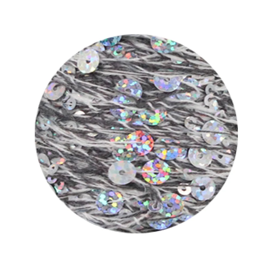 COOMAMUU 50/Ball пряжа 140M Hand Knitting Cotton Yarn 3mm+6mm Sequins Yarn DIY for Woman Woollen Sweater Hat Scarf Supplier